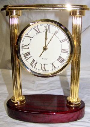 Solid Brass Case Desk Clock