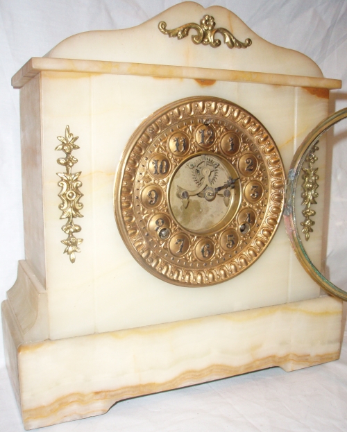 Ansona White Marble Clock